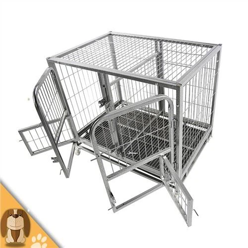 Kavez za pse s kvadratnim cijevima s kotačićem